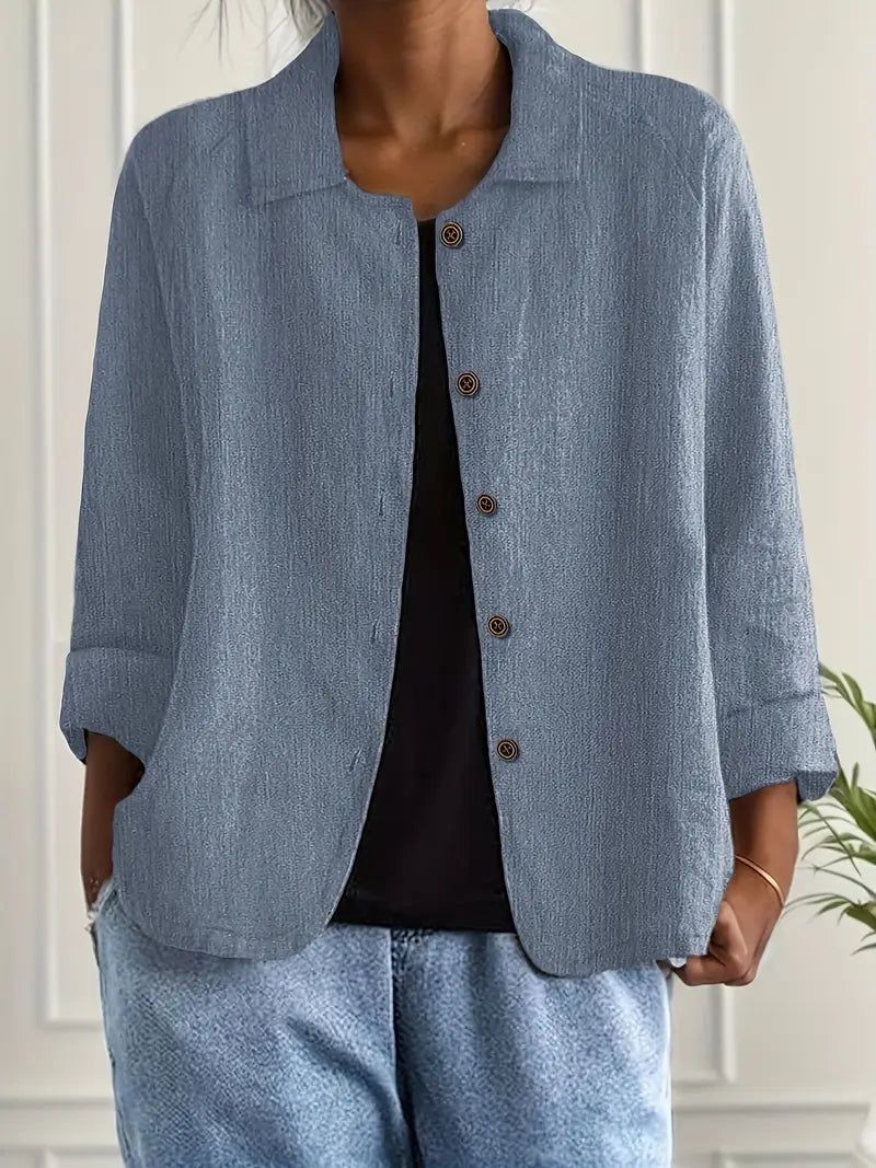 Marisol | Women's Relaxed-Fit Button Front Oversized Blazer