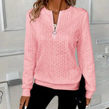Imara | Women's V-Neck Zip-Detail Sweater