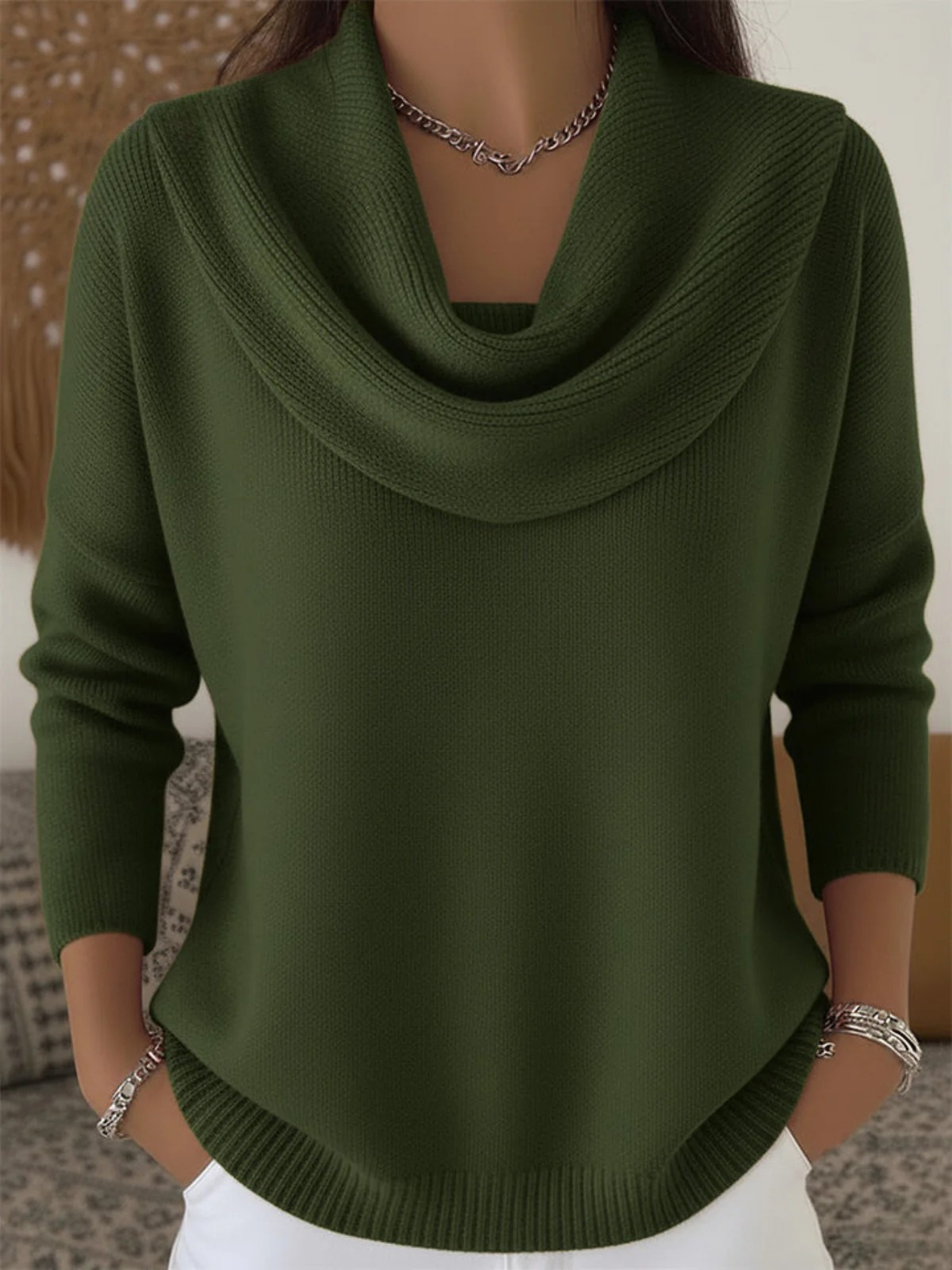 Harper | Women's Relaxed-Fit Cowl Neck Knit Sweater