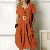 Marisette | Women's Relaxed-Fit Midi Dress with Side Pockets