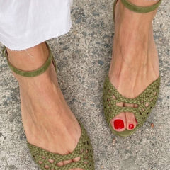 Nathaniel | Women's Woven Open-Toe Sandal – Weekend Wear
