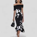 Amélie | Women's Floral Fitted Midi Dress