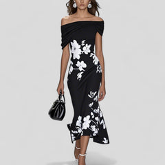 Amélie | Women's Floral Fitted Midi Dress