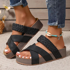 Genevieve | Women's Leather Strap Sandal