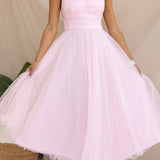 Genevieve | Wedding Guest Halterneck A-Line Midi Dress