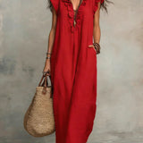 Rémi | Women's Ruffle Detail Flowy Maxi Dress – Weekend Style