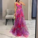 Céleste | Wedding Guest V-Neck Maxi Dress for Women