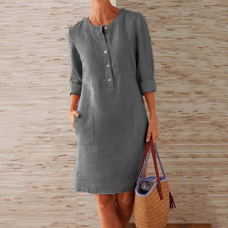 Marisette | Women's Button-Front Shift Dress – Weekend Errands