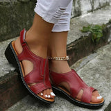 Camille | Women's Wedge Leather Sandal