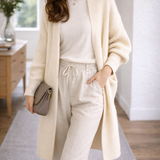 Ida | Women's Long Ribbed Cardigan Open Front