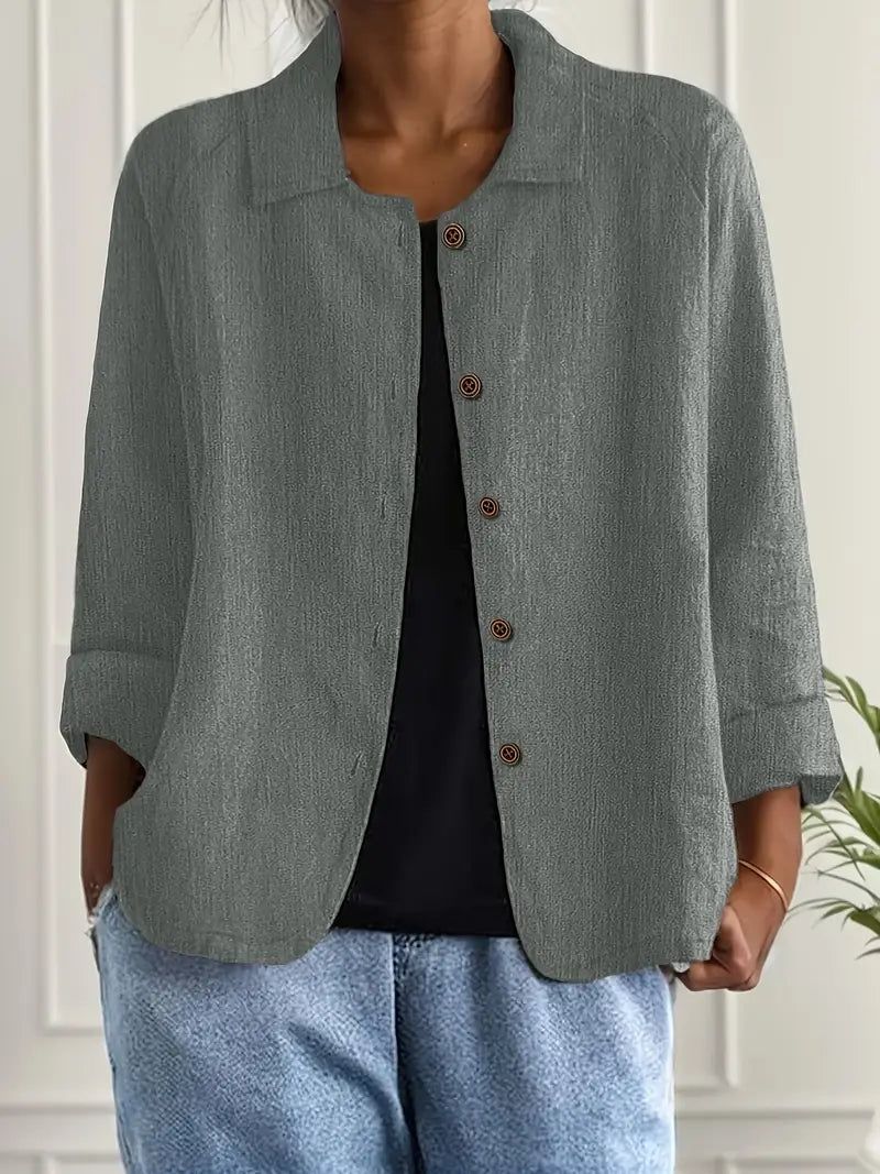 Marisol | Women's Relaxed-Fit Button Front Oversized Blazer