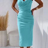 Isolde | Wedding Guest Strapless Ruched Midi Dress for Women