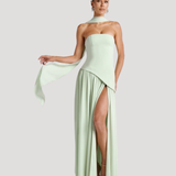 Rosemonde | Wedding Guest Strapless Pleated Maxi Dress for Women