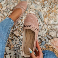 Fleur | Women's Mary Jane Perforated Flat Slip-On