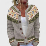 Greta | Women's Relaxed-Fit Patterned Knit Cardigan