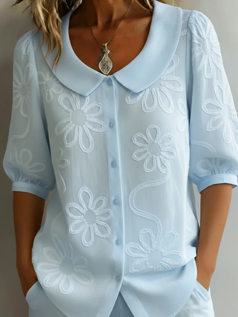Amélie | Women's Embroidered Floral Blouse