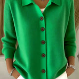 Hanne | Women's V-Neck Cardigan with Button Front