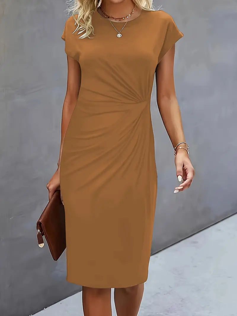 Marlowe | Women's V-Neck Midi Dress – Cocktail Party Wear