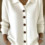 Hanne | Women's V-Neck Cardigan with Button Front