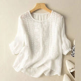 Aurélie | Women's Embroidered Relaxed Blouse