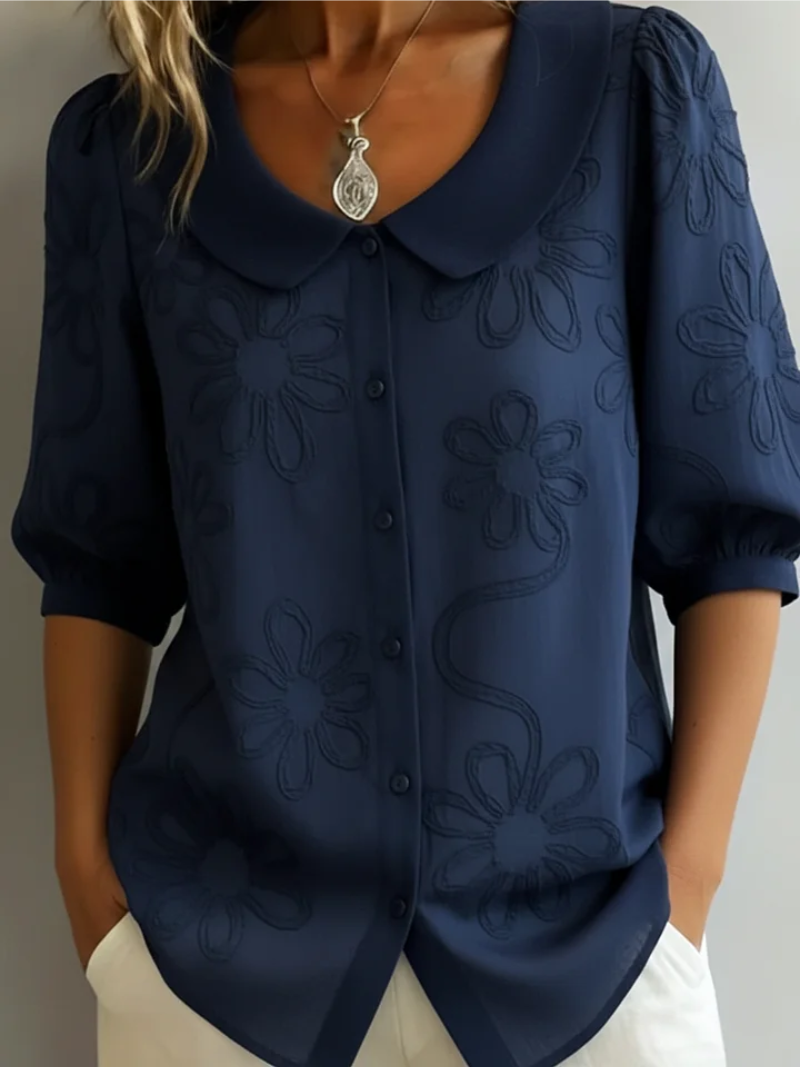 Amélie | Women's Embroidered Floral Blouse