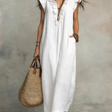 Rémi | Women's Ruffle Detail Flowy Maxi Dress – Weekend Style