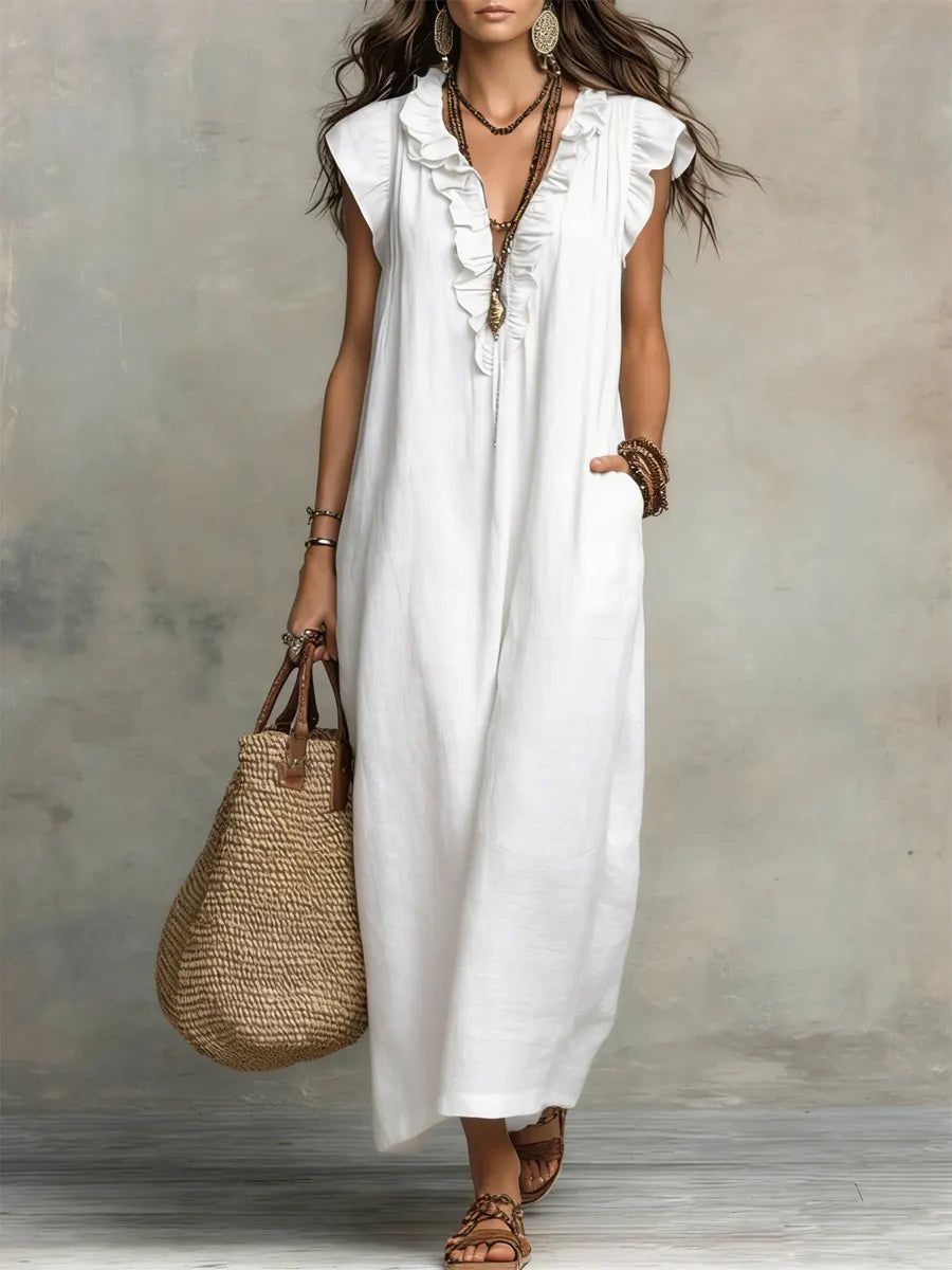 Rémi | Women's Ruffle Detail Flowy Maxi Dress – Weekend Style