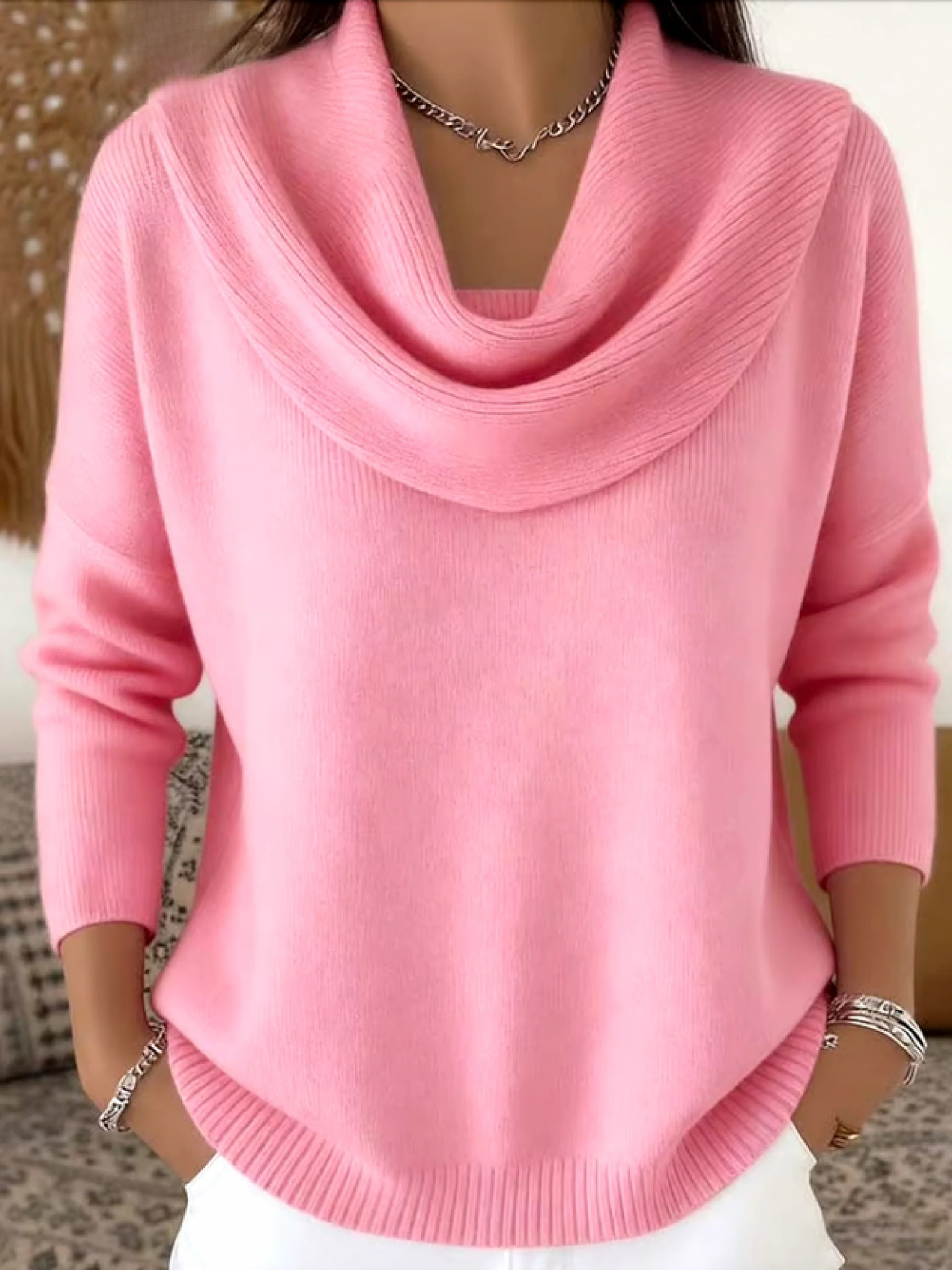 Harper | Women's Relaxed-Fit Cowl Neck Knit Sweater