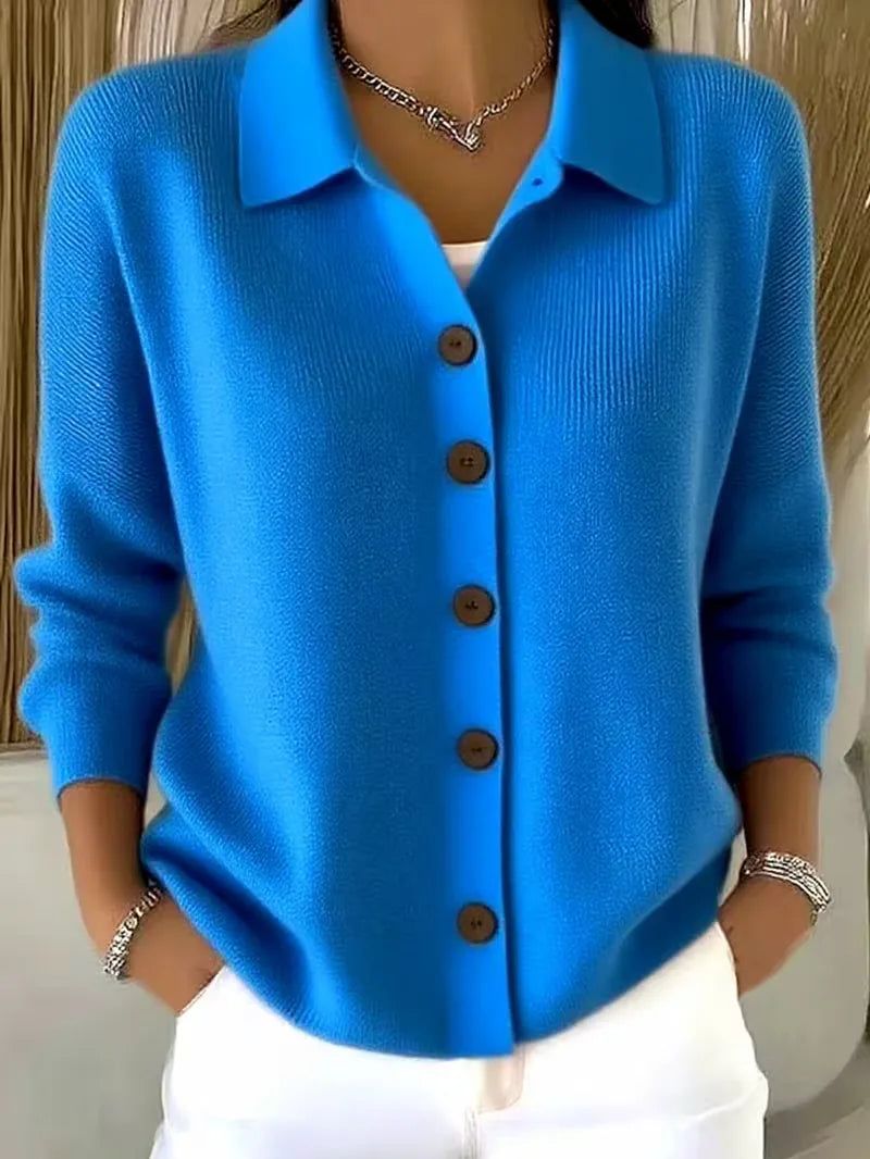 Hanne | Women's V-Neck Cardigan with Button Front