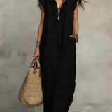 Rémi | Women's Ruffle Detail Flowy Maxi Dress – Weekend Style
