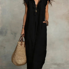 Rémi | Women's Ruffle Detail Flowy Maxi Dress – Weekend Style