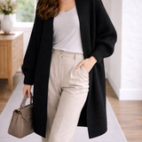 Ida | Women's Long Ribbed Cardigan Open Front