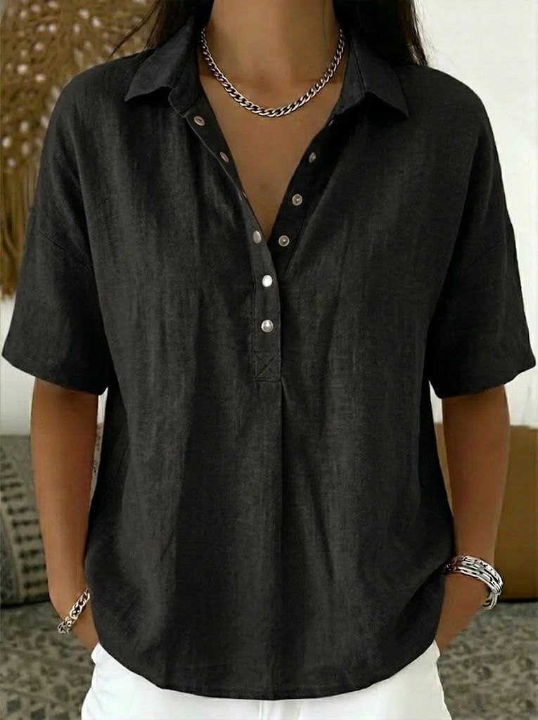 Margaux | Women's Relaxed Collared Button-Up Shirt