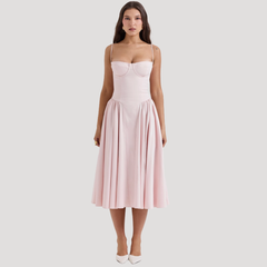 Odalis | Wedding Guest Corset Midi Dress for Women