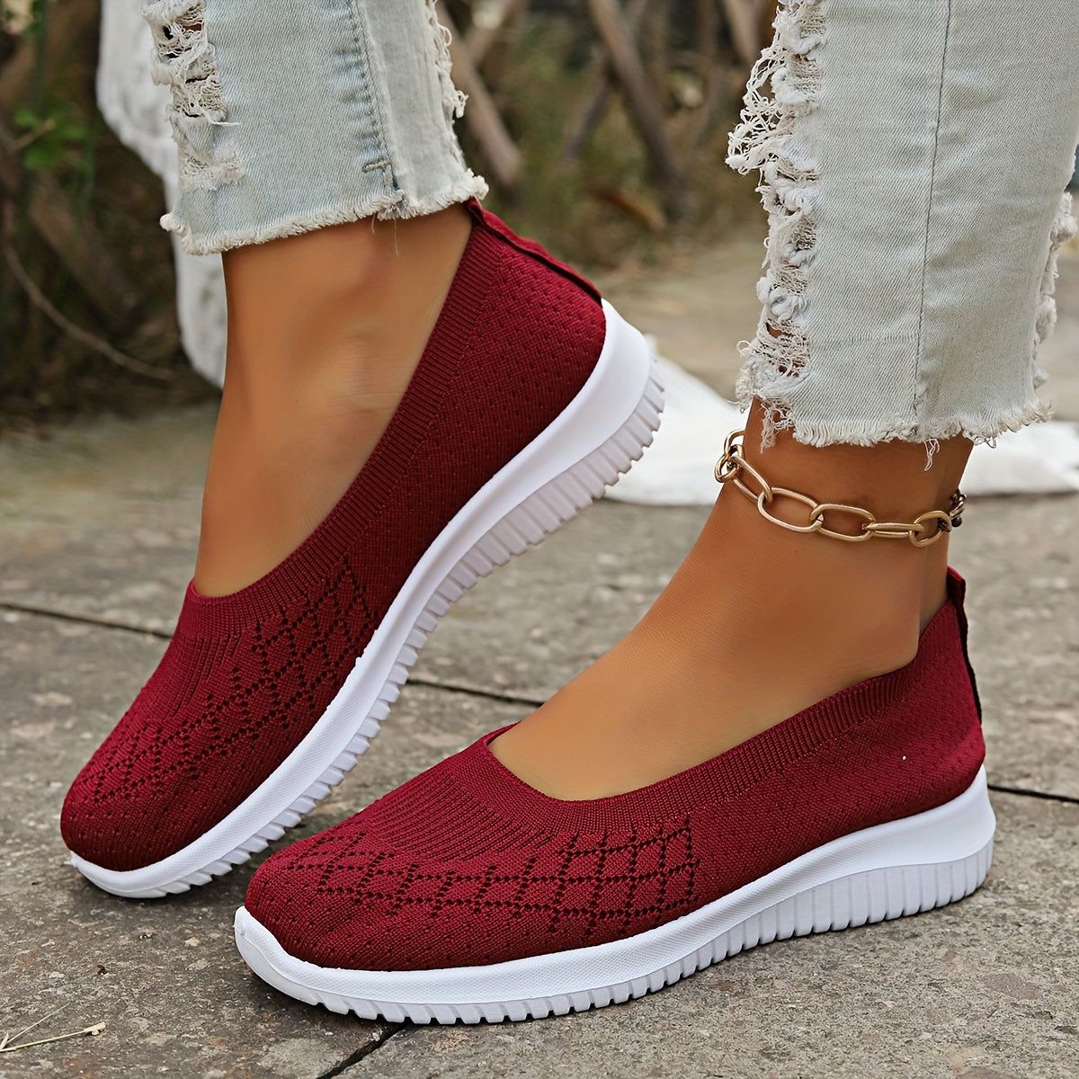 Freya | Women's Slip-On Knit Sneaker – Casual Weekend Wear