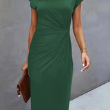 Marlowe | Women's V-Neck Midi Dress – Cocktail Party Wear