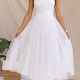Genevieve | Wedding Guest Halterneck A-Line Midi Dress