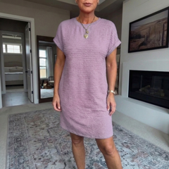 Odalys | Women's Relaxed-Fit Round-Neck Midi Dress