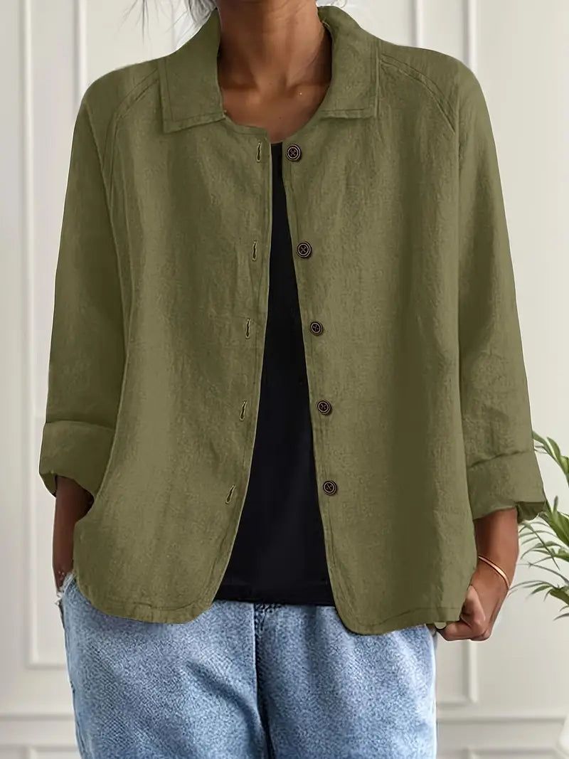 Marisol | Women's Relaxed-Fit Button Front Oversized Blazer