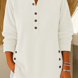 Gabrielle | Women's Ribbed Button-Front Tunic Sweater