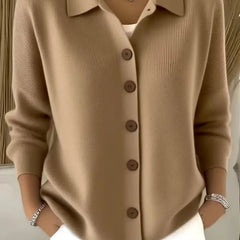 Hanne | Women's V-Neck Cardigan with Button Front