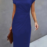 Marlowe | Women's V-Neck Midi Dress – Cocktail Party Wear