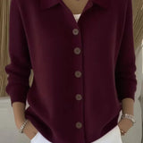 Hanne | Women's V-Neck Cardigan with Button Front