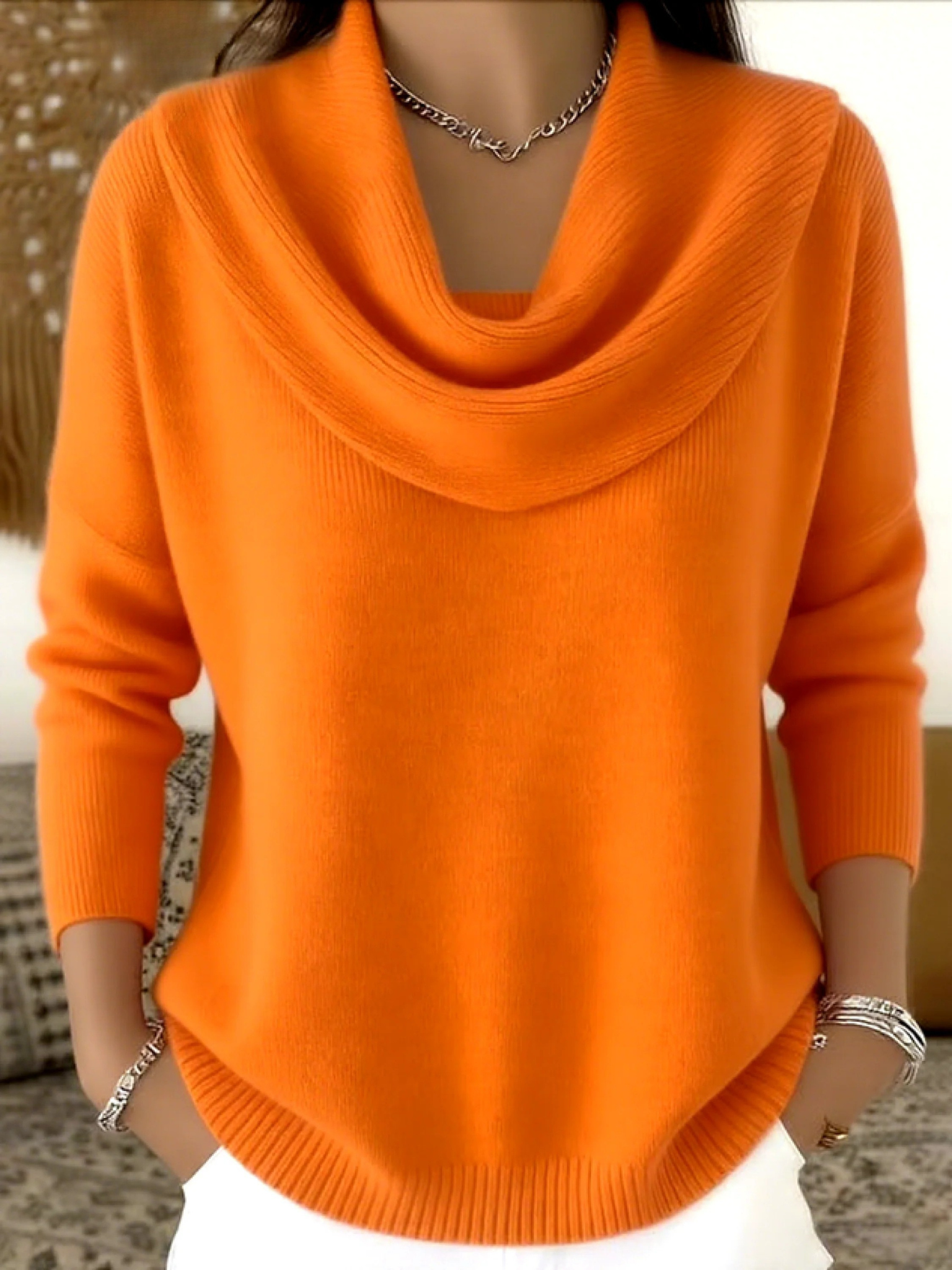 Harper | Women's Relaxed-Fit Cowl Neck Knit Sweater