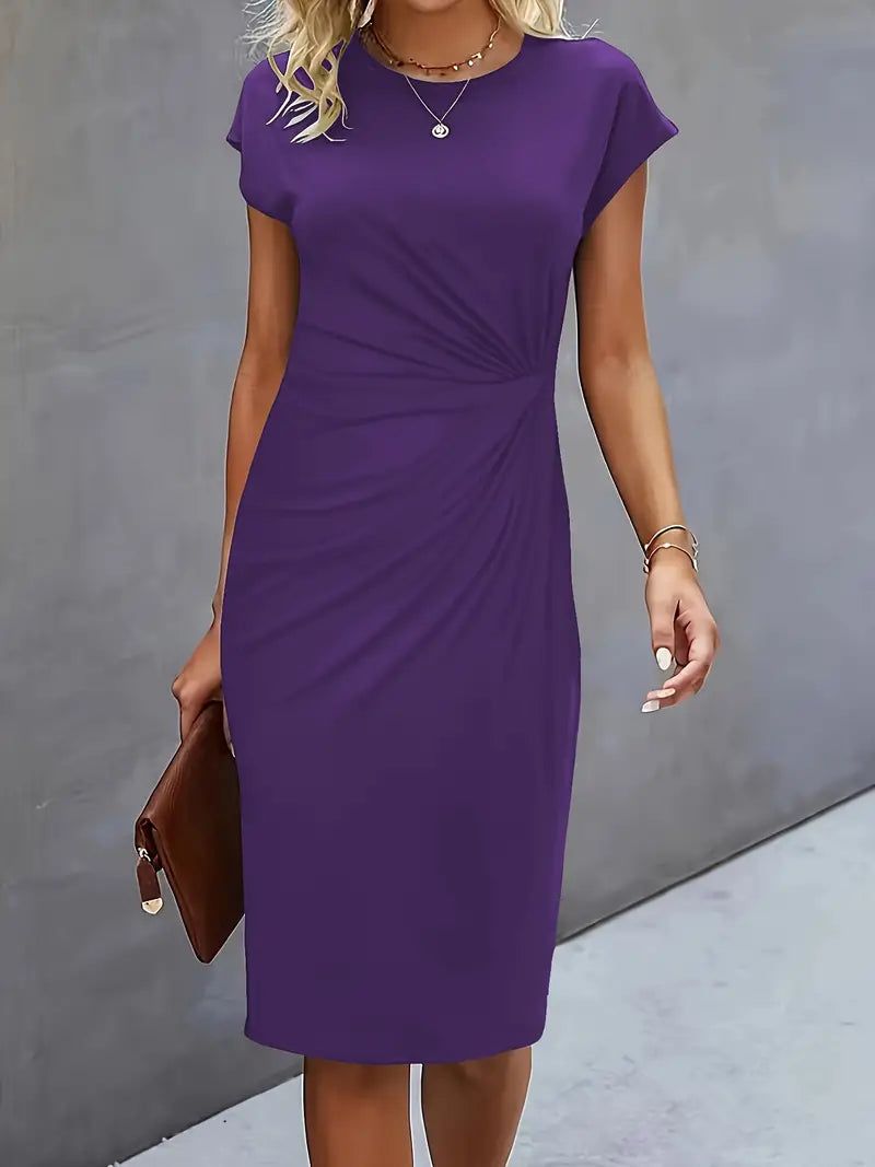 Marlowe | Women's V-Neck Midi Dress – Cocktail Party Wear
