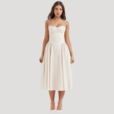 Odalis | Wedding Guest Corset Midi Dress for Women