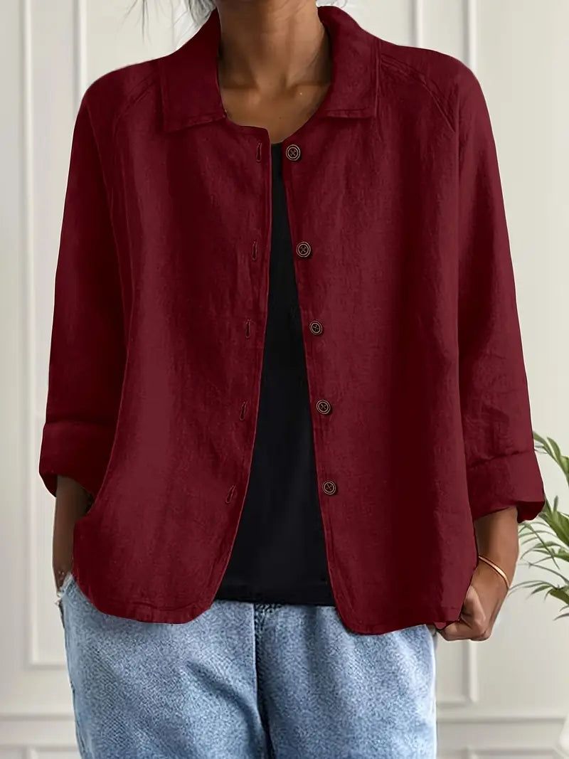 Marisol | Women's Relaxed-Fit Button Front Oversized Blazer