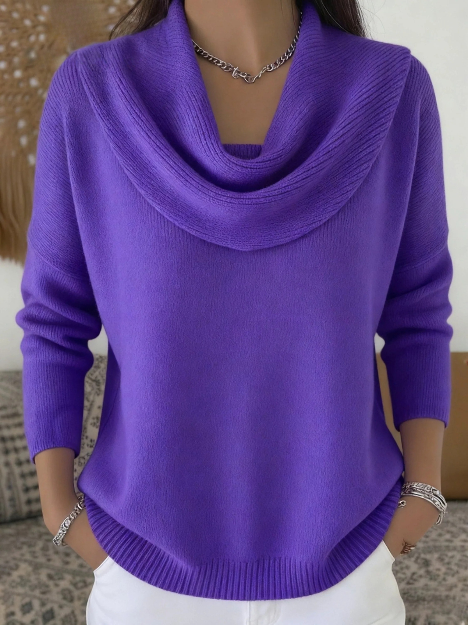 Harper | Women's Relaxed-Fit Cowl Neck Knit Sweater