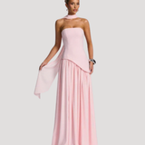 Rosemonde | Wedding Guest Strapless Pleated Maxi Dress for Women