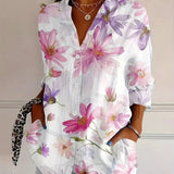 Saskia Women's Floral Button Down Blouse